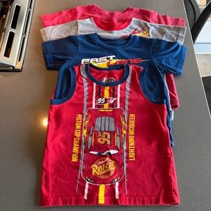 Kid’s 4T Disney Pixar Cars Bundle (4 Shirts Total)